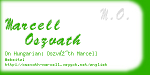 marcell oszvath business card